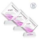 Belaire Full Color White on Newhaven Base Diamond Crystal Award