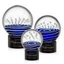 Tranquility Black on Marvel Base Globe Glass Award