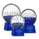 Tranquility Blue on Robson Base Globe Glass Award