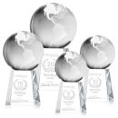 Globe Globe on Celestina Base Crystal Award