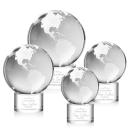 Globe Clear on Marvel Base Globe Crystal Award