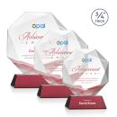 Bradford Full Color Red on Newhaven Base Polygon Crystal Award
