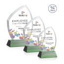 Daltry Full Color Green on Newhaven Base Unique Crystal Award