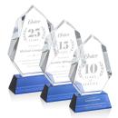 Norwood Blue on Newhaven Base Polygon Crystal Award