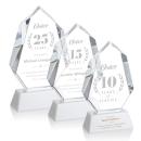 Norwood White on Newhaven Base Polygon Crystal Award