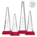 Majestic Tower Red on Newhaven Base Towers Crystal Award