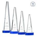 Majestic Tower Blue on Alberton Base Towers Crystal Award