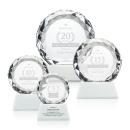 Seville White on Entwhistle Base Circle Crystal Award