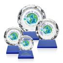 Seville Full Color Blue on Entwhistle Base Circle Crystal Award