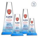 Imperial Full Color Sky Blue on Newhaven Base Towers Crystal Award