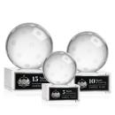 Pickleball Globe on Hancock Base Crystal Award