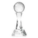 Pickleball Clear on Langport Base Globe Crystal Award