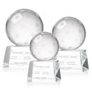 Pickleball Globe on Robson Base Crystal Award