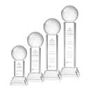 Pickleball Clear on Stowe Base Globe Crystal Award