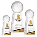 Pickleball Full Color Globe on Novita Base Crystal Award