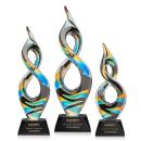 Cosenzo Black on Sheffield Base Unique Glass Award