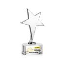 Tuscany Chrome Full Color Star on Paragon Base-Clear Metal Award