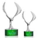 Maverick Eagle Full Color Green on Paragon Base Animals Crystal Award