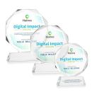 Acadian Full Color Clear on Newhaven Base Polygon Crystal Award