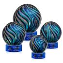 Malton Blue on Stanrich Base Globe Glass Award