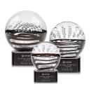 Serenity Black on Paragon Base Globe Glass Award