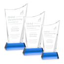 Burnett Sky Blue on Newhaven Base Peaks Crystal Award