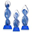 Bonavista Blue on Sheffield Base Unique Glass Award