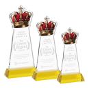 Crown Gold on Hartford Base Unique Crystal Award