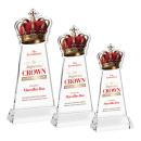Crown Full Color Clear on Hartford Base Unique Crystal Award