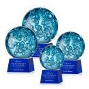 Addison Blue on Robson Base Globe Glass Award
