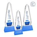 Cheswick Full Color Sky Blue on Entwhistle Base Obelisk Crystal Award