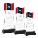 Flag Black on Hartford Base Unique Crystal Award