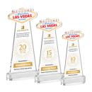 Las Vegas Full Color Clear on Alberton Base Unique Crystal Award