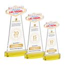Las Vegas Full Color Gold on Alberton Base Unique Crystal Award