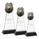 Police Badge Black on Hartford Base Unique Crystal Award