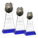 Police Badge Blue on Hartford Base Unique Crystal Award
