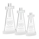 Cross White on Alberton Base Unique Crystal Award