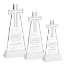 Cross White on Hartford Base Unique Crystal Award