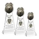 Police Badge Full Color Clear on Hartford Base Unique Crystal Award