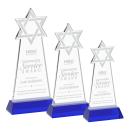 Star of David Blue on Hartford Base Unique Crystal Award