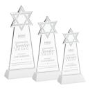 Star of David White on Hartford Base Unique Crystal Award