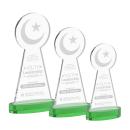Crescent & Star Green on Alberton Base Unique Crystal Award