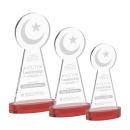 Crescent & Star Red on Alberton Base Unique Crystal Award