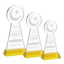Crescent & Star Gold on Hartford Base Unique Crystal Award
