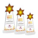 Star of David Full Color White on Alberton Base Unique Crystal Award